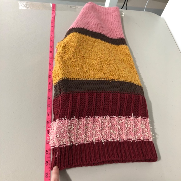 Umgee Womens Pullover Sweater Size Medium Multicolored Stripe Textured Slouchy - Picture 7 of 9